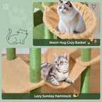 Taoqimiao 71 Inches Cat Tree for Large Cats 20lbs+, 3 Giant Perches, Widened - Image 6