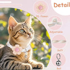Breakaway Cat Collars with Bells, MUZIEBA Kitten Collar - Image 2
