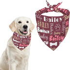 Personalized Dog Bandanas Custom Neckwear Name Button Anti-loosening Dog Scarf - Image 8