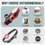 OutdoorBengal Green Cat Collar Breakaway, Soft Padding - Image 3