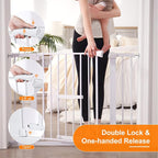 FURTIME 29"-41" Baby Gate with Cat Door Adjustable, Auto Close Dog Gate - Image 3