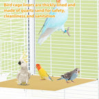 50 PCS Gravel Liner Paper for Bird Cage 10 x 16 Inch Bird Cage Paper Liners - Image 3