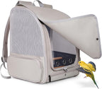 Bird Backpack Carrier with Front Zipper Opening, Portable Bird Travel Carrier - Image 6