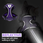 PUPTECK Cat Harness and Leash Set Escape Proof Reflective Cat Walking Harness - Image 7