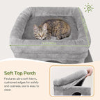 Globlazer Cat Tower for Multiple Indoor Cats, 52 inch Heavy Duty Cat Tree - Image 2