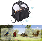 Bird Travel Cage Bag with Stand, Feeding Cup - Image 2