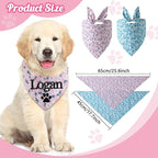 Personalized Dog Bandana Embroidered Name Custom Neckwear Dog Scarf Triangle - Image 4