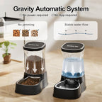 Automatic Pets Gravity Feeder and Water Dispenser Set - Image 3
