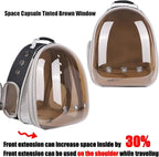 Front Expandable Cat Backpack Carrier, Fit up to 20 lbs, Polarized Tinted Brown - Image 4