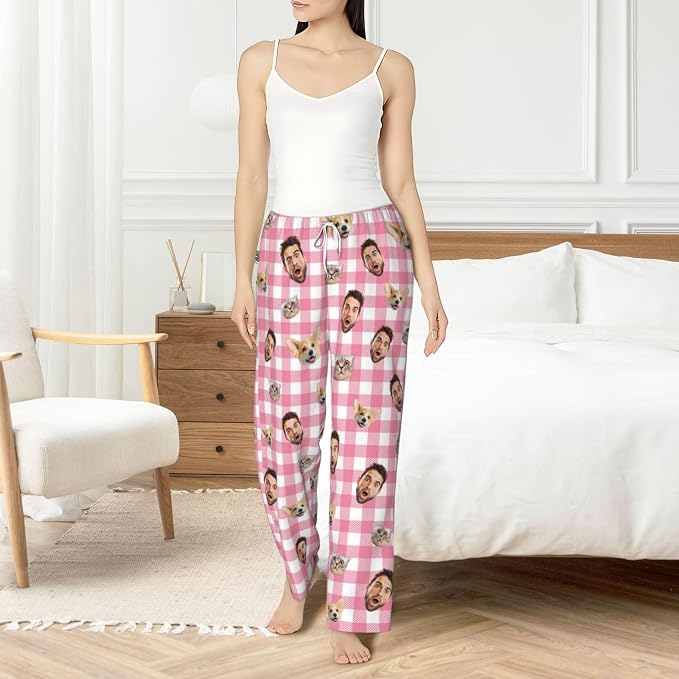 Custom Pajamas Pants Plaid Personalized Funny PJ Pant Design - Image 7