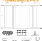 Mumeasy 29.6-46" Baby Gate for Stairs, Pressure Mounted Dog Gate for Doorways - Image 9