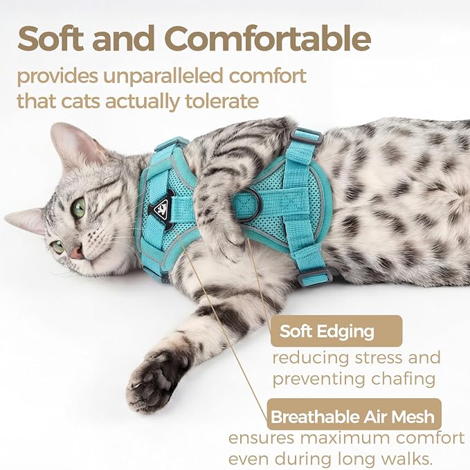 Cat Harness and Leash Set Escape Proof Tactical Small Kitten Harness Emotional - Image 7