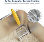 WePet Cat Litter Scoop, Aluminum Alloy Sifter, Kitty Metal Scooper, Deep Shovel - Image 5