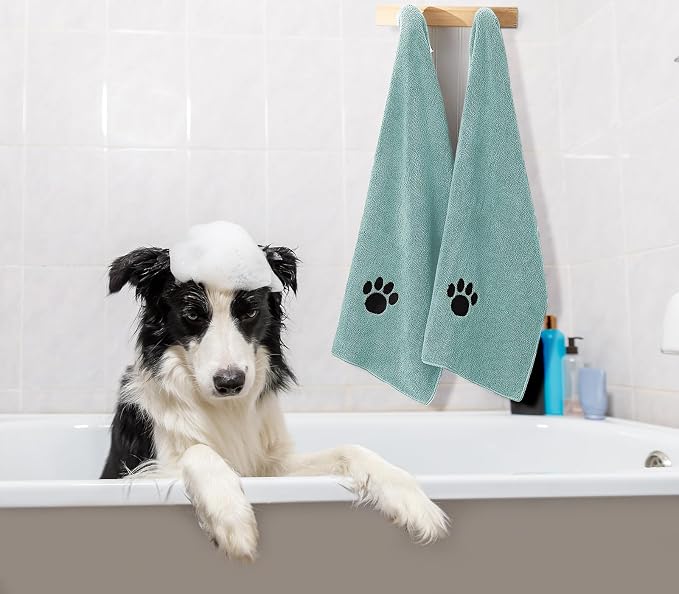 3 Pack Microfiber Dog Towels for Drying Dogs, Super Absorbent and Soft Pet - Image 5