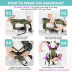 Lukovee Dog Backpack Carrier, Legs Out Easy-fit Dog Front Carrier - Image 4