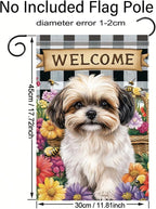 Spring Summer Garden Flag Shih Tzu Dog Flag 12x18 Inch Double-Sided Cute Puppy - Image 8