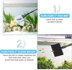 hygger Aquarium Gravel Cleaner Kit, Fish Net Aquarium Cleaning Brush, Patented - Image 4