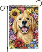 Golden Retriever Garden Flag 12x18 Inch Dog by StarlitPatio
