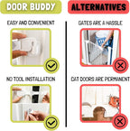 Door Buddy Cat Door Latch & Stopper. Adjustable Dog Proof Door Strap - Image 5