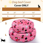 Round Replacement Dog Bed Covers Elastic Edged Washable Pet Bed Protector - Image 4