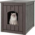 Litter Box Enclosure, Waterproof & Weatherproof Plastic Cat House by WTFGO