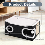 Cat Beds for Indoor Cats, Extra Wide Cat Cube House for Multi Cats, Foldable - Image 3