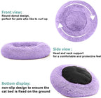 Dog Bed for Small Medium Large Dogs, 20 inch Calming Dogs Bed, Washable-Round - Image 4
