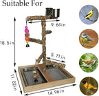 Tfwadmx Bird Perch Natural Wood Stand Parakeet Playground Toy Parrot Play Stand - Image 3
