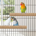 Hypeety Bird Perch Stand Natural Wood Parrot Hemp Rope Perch Birdcage - Image 7