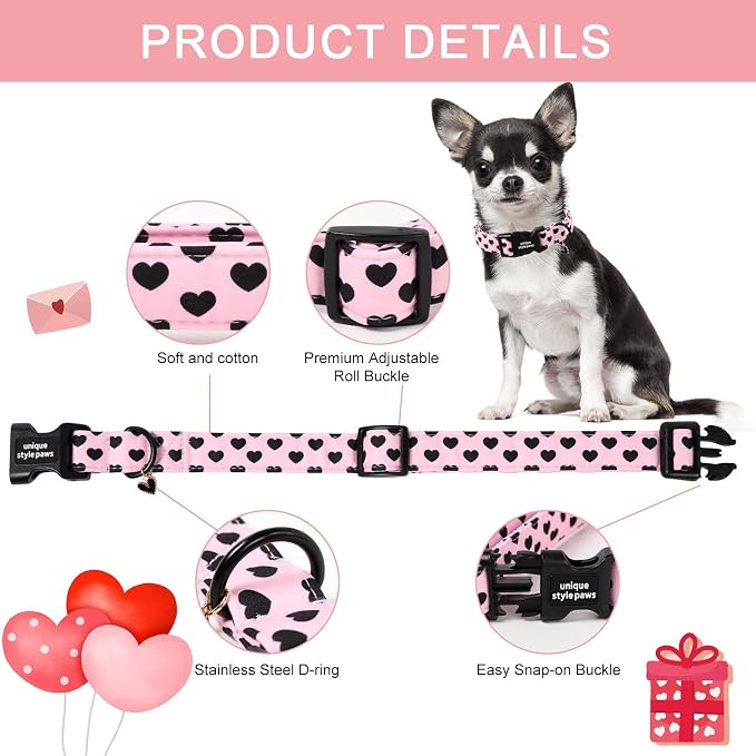 Unique Style Paws Valentine Dog Collar Plastic Buckle - Image 2