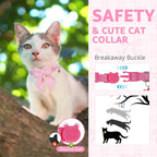 SCENEREAL Cat Collar with Bell & Stylish Bowtie, Holiday Kitten Costumes - Image 5