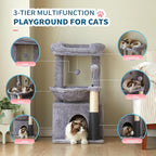 Cat Tree for Indoor Cats, 32 Inch Tall Cat Tower - Image 3