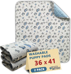 Washable Pee Pads for Dogs, 2 Pack Reusable Puppy Pads, Absorbent Whelping by TIFILE