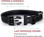 Reflective Dog Collar with Buckle Adjustable Safety Nylon Collars - Image 2