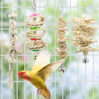 Deloky 7 Packs Bird Parrot Swing Chewing Toys-Hanging Bell Bird Cage Toys - Image 6