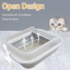 Collapsible Kitten Litter Box, Open High Sided Cat Potty Pan - Image 6
