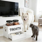 Dog Treat Jar for Countertop, 9.8 * 5.1 * 6'' 2 Layer Dog Treat Container - Image 6