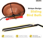 iBorn Bird Bath for Outside, Deck Mounted Bird Bath 12in，Birds Baths for - Image 4