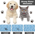 Dog Food Mat, Absorbent Water Bowl Mats Cat Pet Feeding Placemats Blue 12 * 20 - Image 2