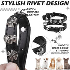 EXPAWLORER Leather Cat Collar for Girl Boy- Adjustable Pet Collar - Image 4