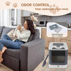 Foldable Cat Litter Box, Fully Enclosed Litter Box - Image 6