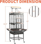 VINGLI Bird Cage with Rolling Stand - Image 5