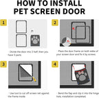 PETLESO Dog Door for Screen Door, Cat Door Screen Small Dog Door Insert for - Image 6