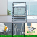 Acrylic Bird Cage, 25 inch Medium Parrot Cage - Image 5