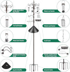 Bird Feeding Station Kit with Squirrel Baffle Bird Feeder Pole with Suet Cage - Image 7