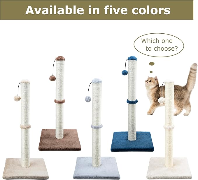 Dimaka 29" Height Tall Cat Scratching Post, Claw Scratcher - Image 6