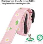 Cotton Handmade Dog Collar Cute and Distinctive Patterns Pink Flower - Image 4