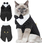 DENTRUN Cat Tuxedo Outfit, Sphynx Cat Costume Formal Suit by DENTRUN