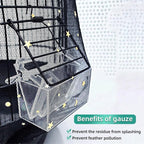 Bird Cage Seed Catcher, Seed Catcher Guard Net Cover, Parrot Nylon Mesh Net - Image 3