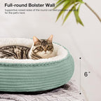 Love's cabin Round Donut Cat and Dog Cushion Bed, 20in Pet Bed - Image 5